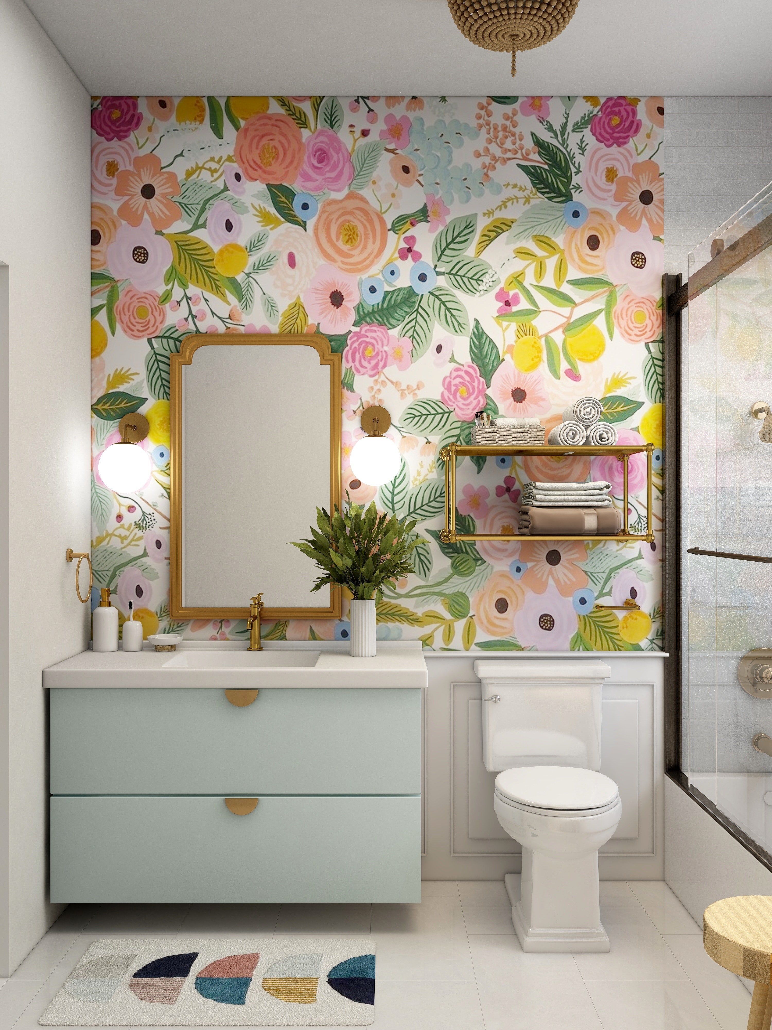 Bathroom wallpaper installation Seattle
