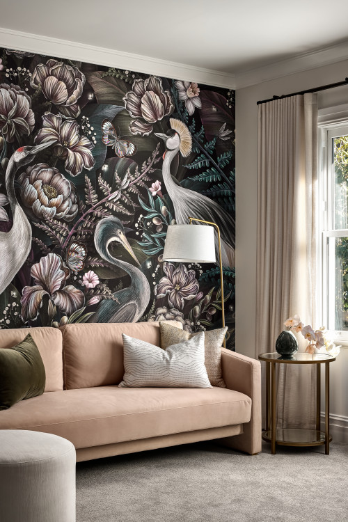Modern living room wallpaper design Seattle